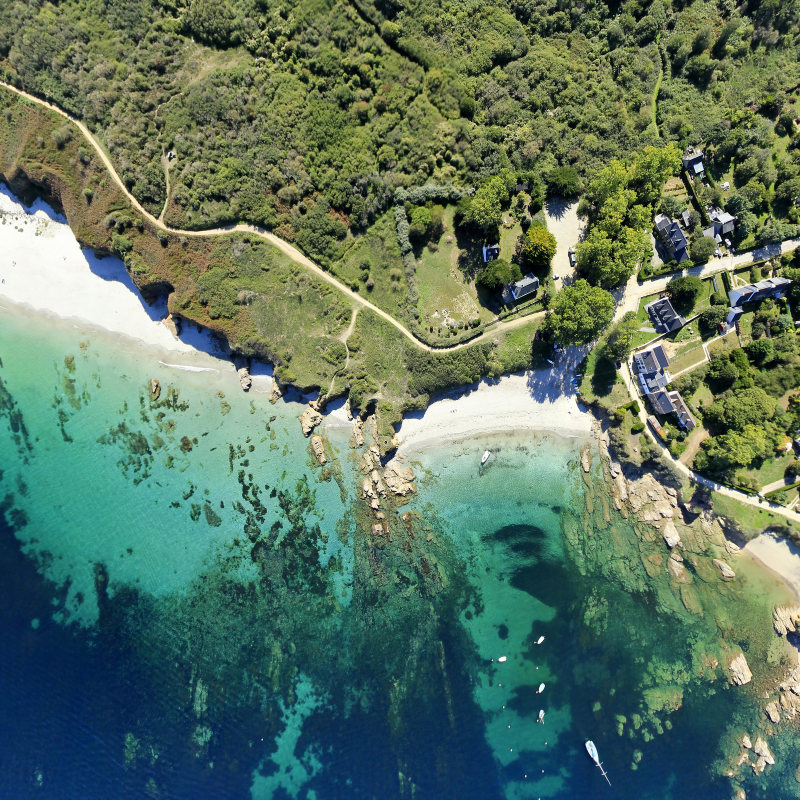 vue aérienne l'île de Groix
